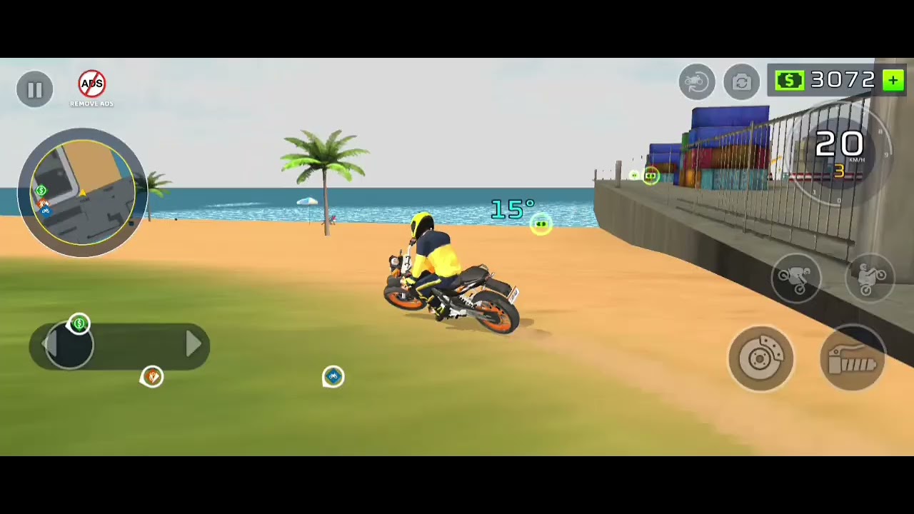 Bike stunts in game play 🏍️🏍️😎