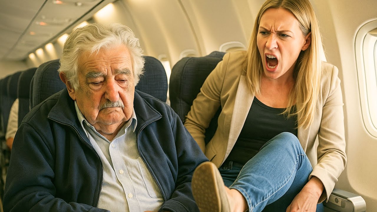 Una mujer Humilla y patea la silla de MUJICA en un avión… 10 minutos después TODO el avión aplaudió