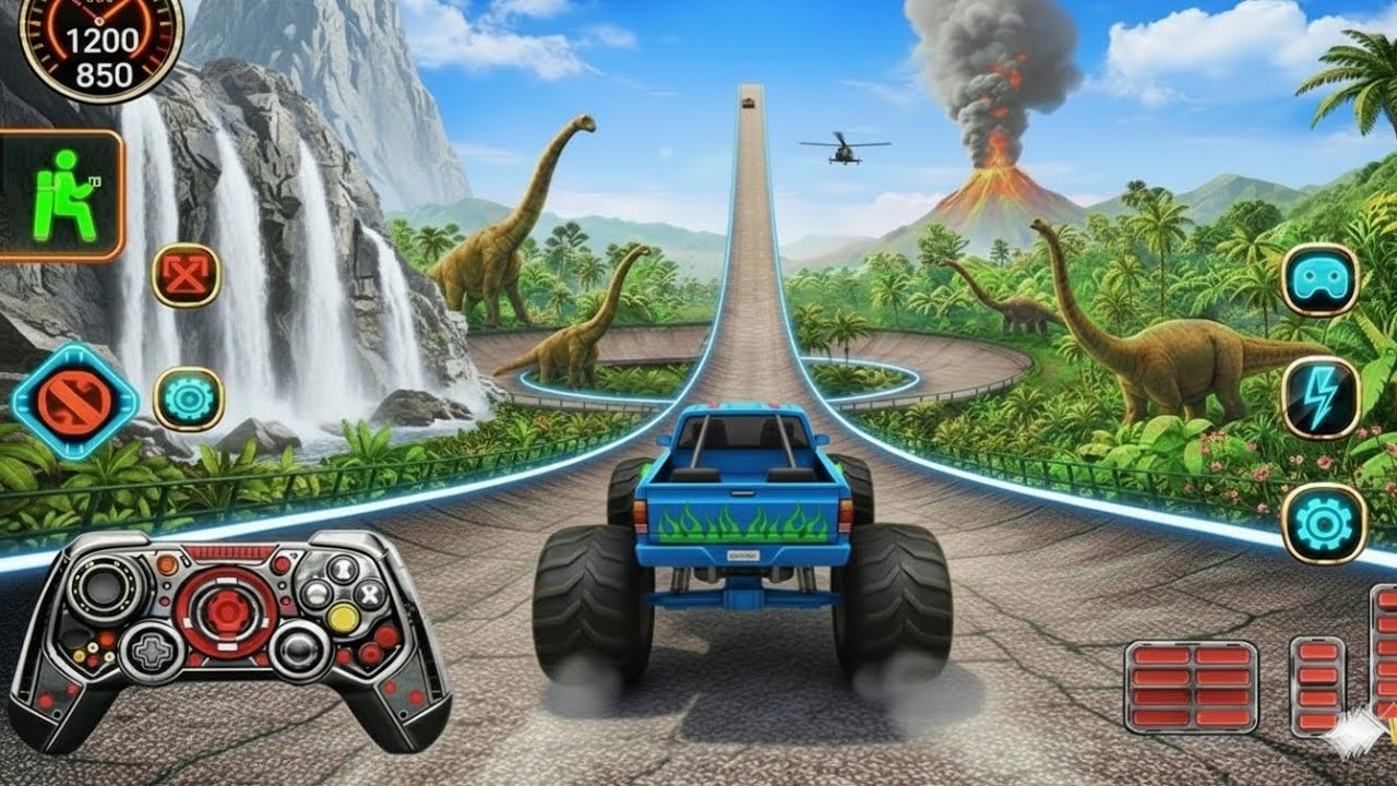 Monster Truck Mega Ramp Ultimate Challenge – Impossible Stunts & GT Racing | Android Gameplay