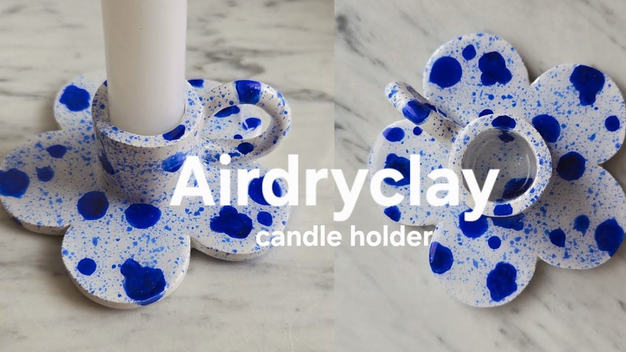 DIY candle holder | AIR DRY clay