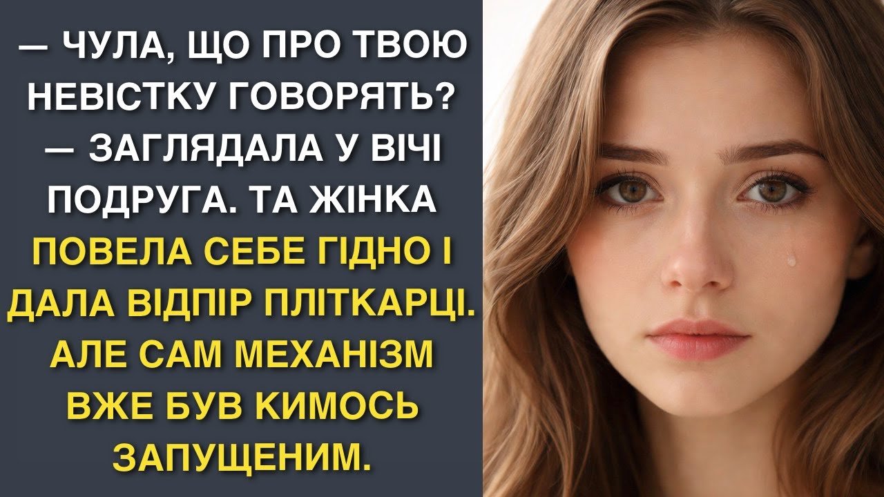 — Чула, що про твою невістку говорять? — заглядала у вічі подруга. Та жінка повела себе гідно