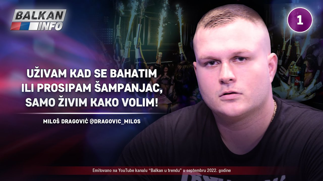 INTERVJU: Milo&scaron; Dragović - Uživam kad se bahatim i prosipam &scaron;ampanjac, živim kako volim! (30.9.2022)