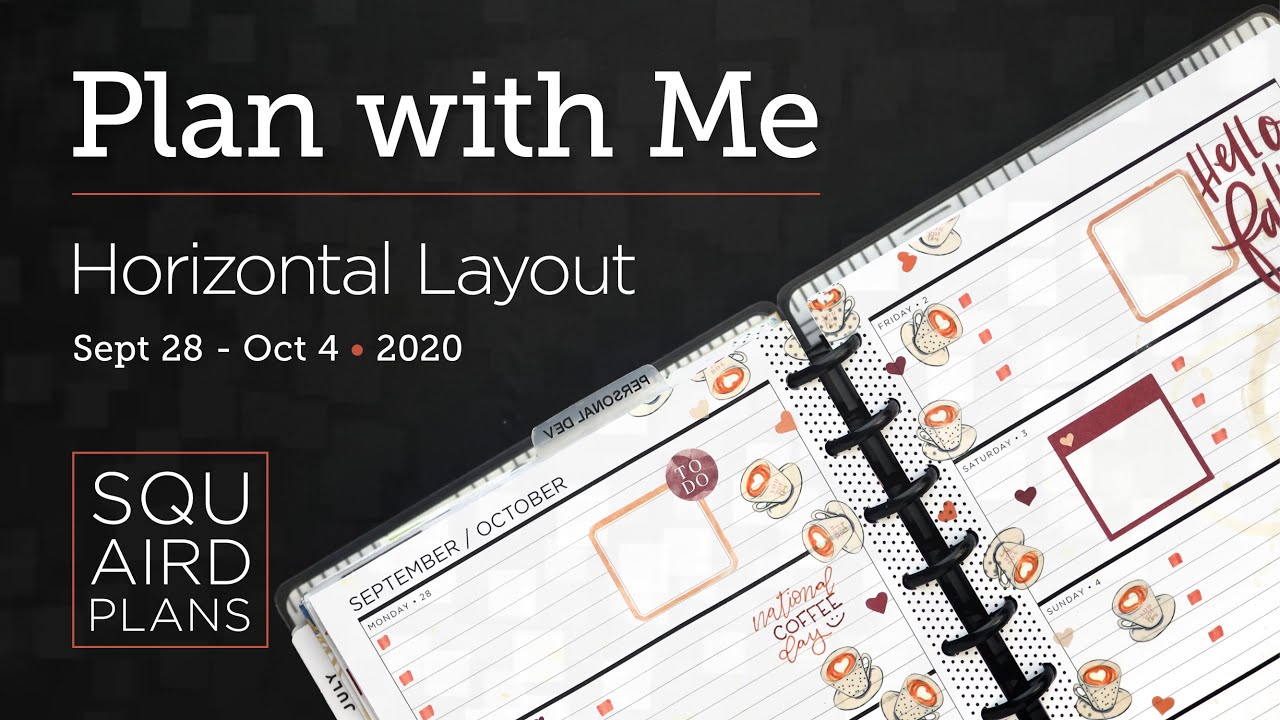 Plan with Me :: Pumpkin Spice :: Squaird Plans Horizontal Layout :: Classic Happy Planner :: 2020