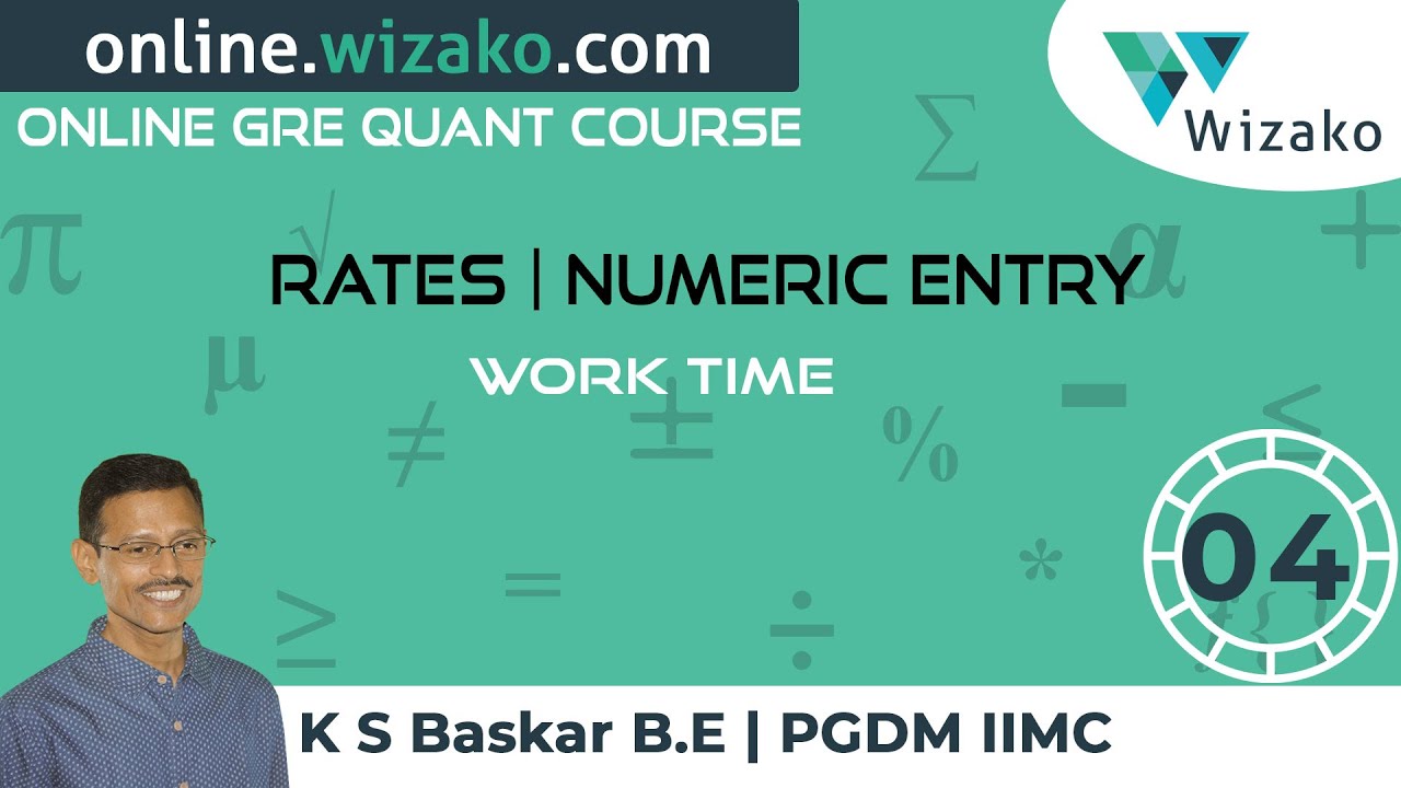 GRE® Rates Sample Question 4 | Numeric Entry - Work Time |  GRE Sample Question