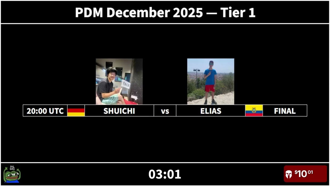 PDM December 2025 | Tier 1 FINAL | SHUICHI vs ELIAS | 2026-01-02