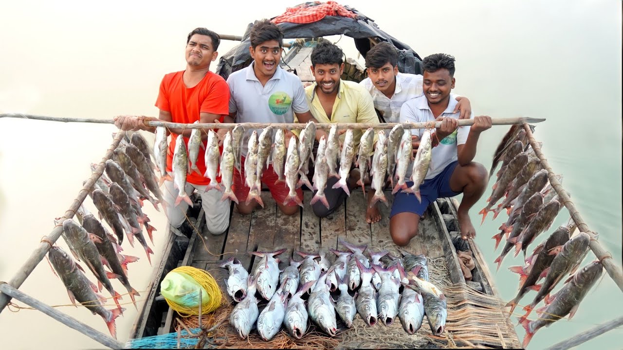 সুন্দরবন নদীতে বড়শি ফেলে আজ মন পুষিয়ে মাছ ধরলাম !!! amazing fishing in Sundarban !!!