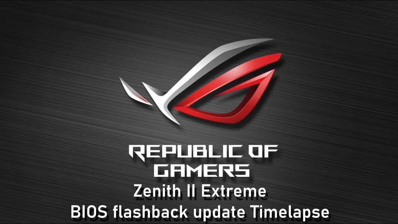 Asus Zenith II Extreme BIOS Flashback Timelapse