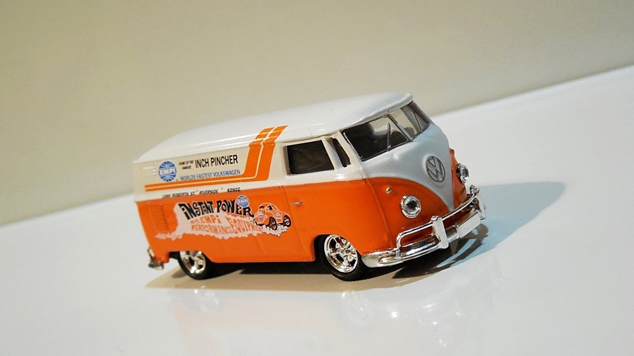 M2-Machines 1:64 1960 VW. Hot Wheels 2021 Hello Kitty VW Kool Kombi.