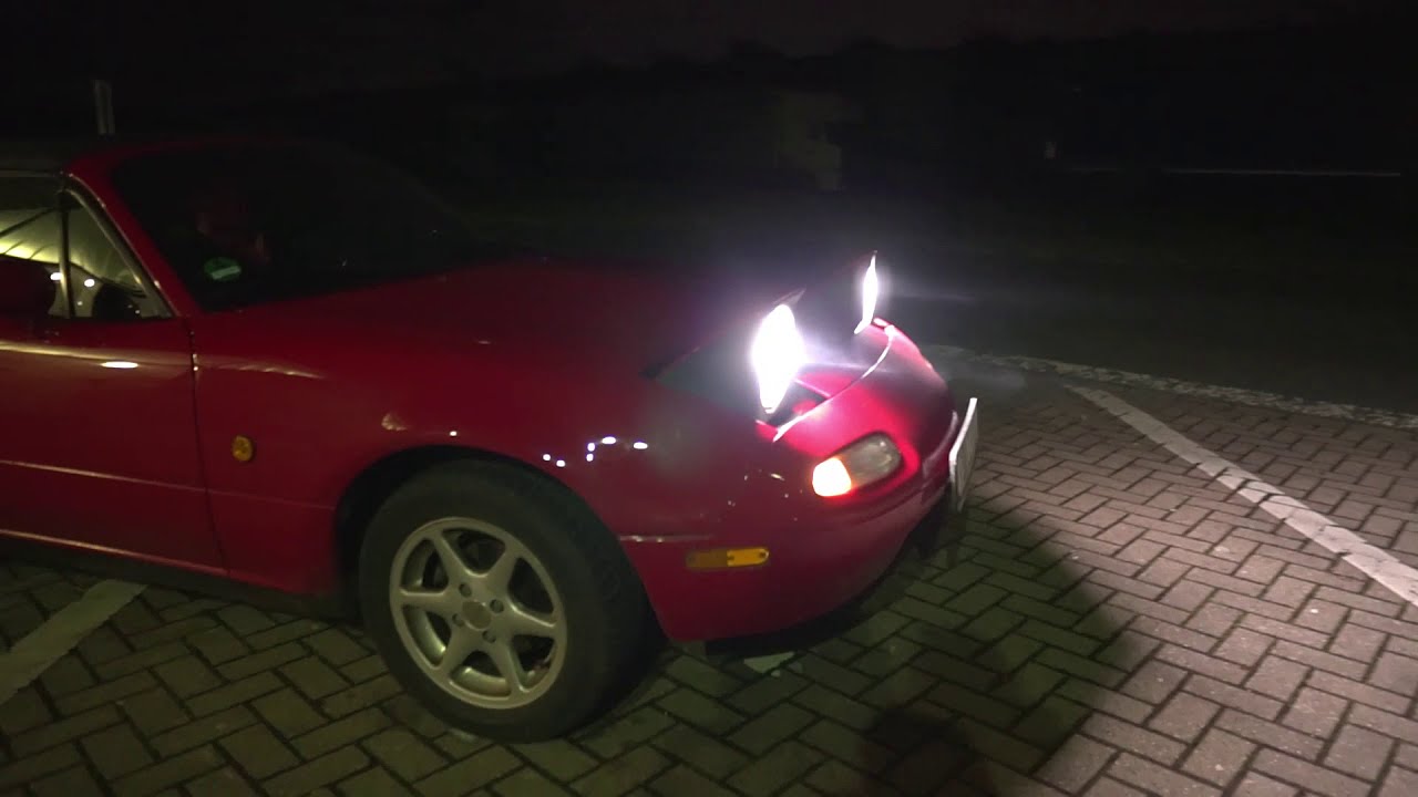 1.6 Mazda Miata MX-5 NA CRAZY GERMAN AUTOBAHN MIDNIGHT TOPSPEED RUN