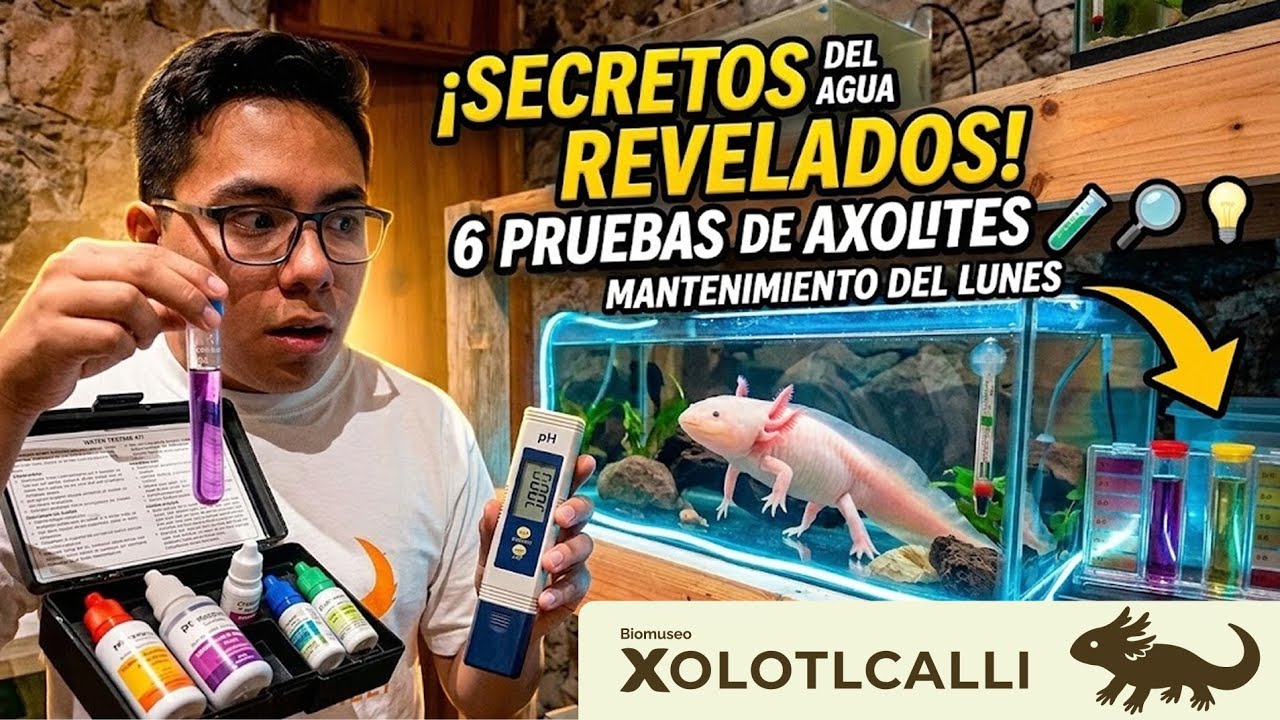 Lunes de Mantenimiento: El arte de cuidar el agua de los Axolotes 🧪🧬 | Biomuseo@Xolotlcalli 