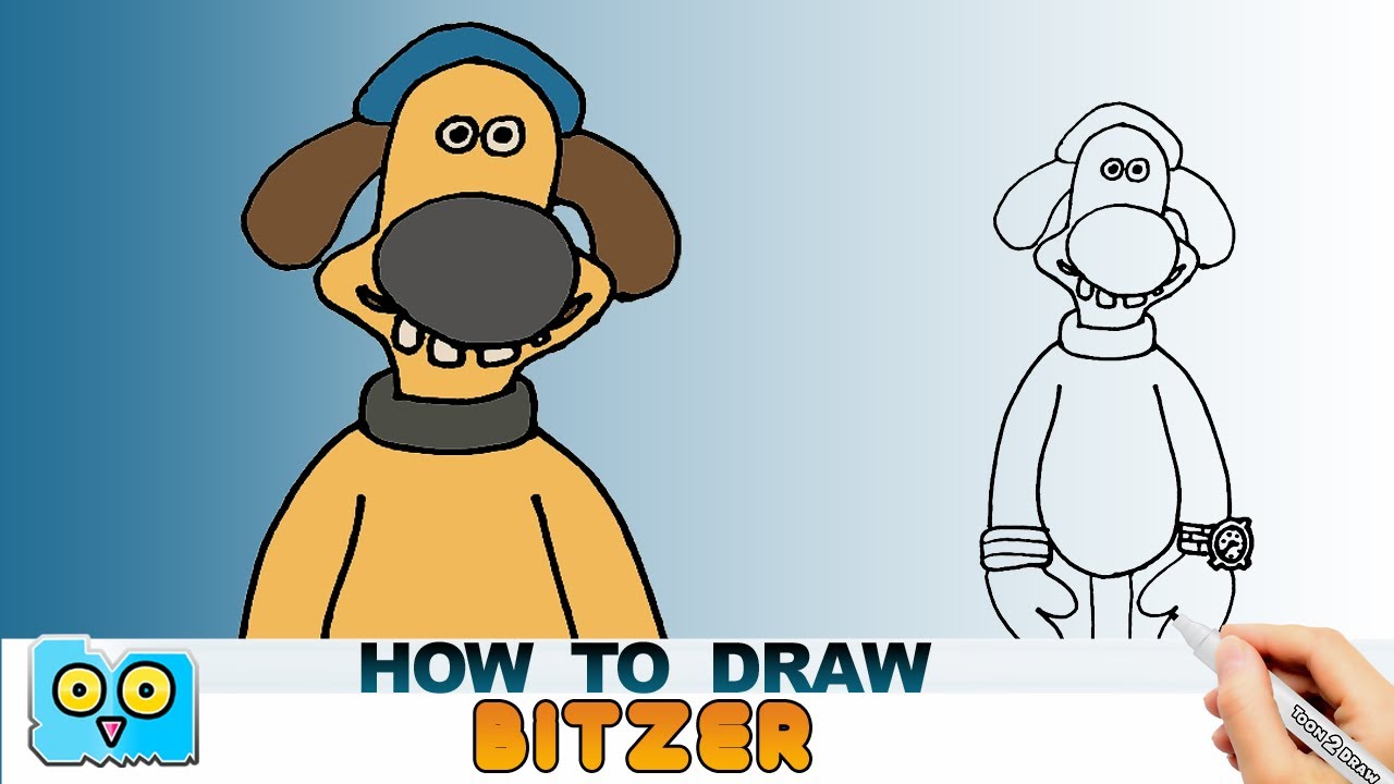 How to Draw Bitzer from Shaun the Sheep Cartoon