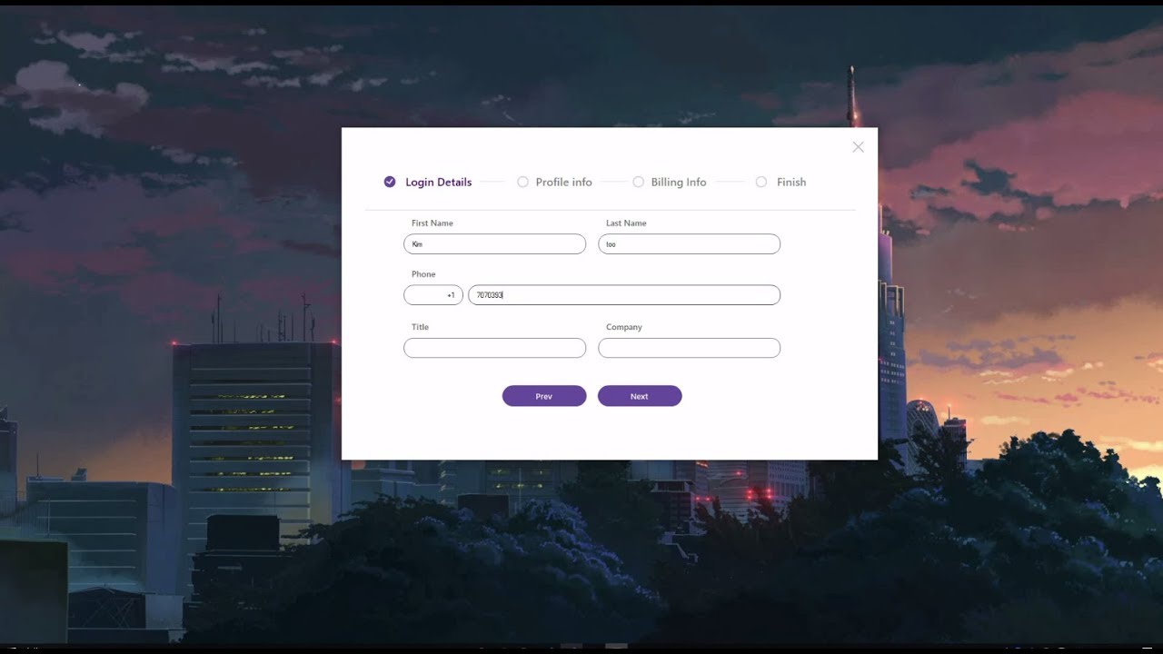 Multi Step Winform Wizard Bunifu Framework 1.10