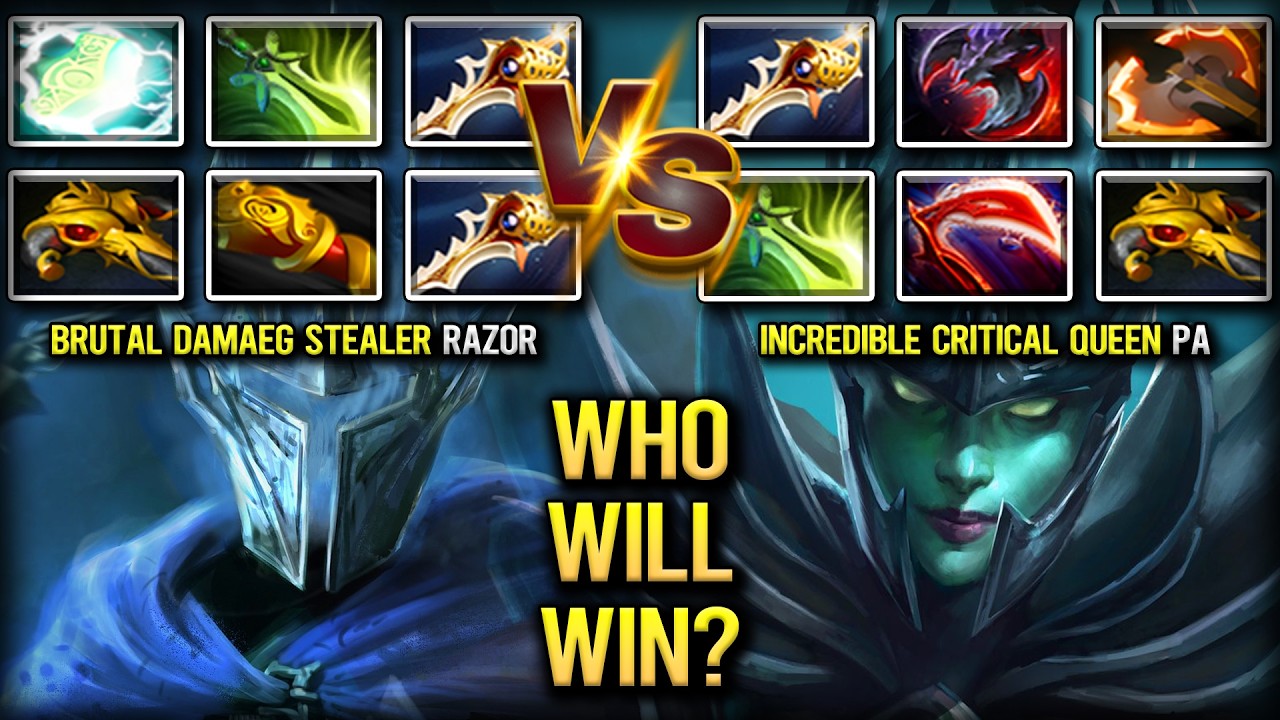 WHO WILL WIN ? | Brutal Damage Stealer Razor Versus Incredible CRIT Damage Queen Phantom Assassin