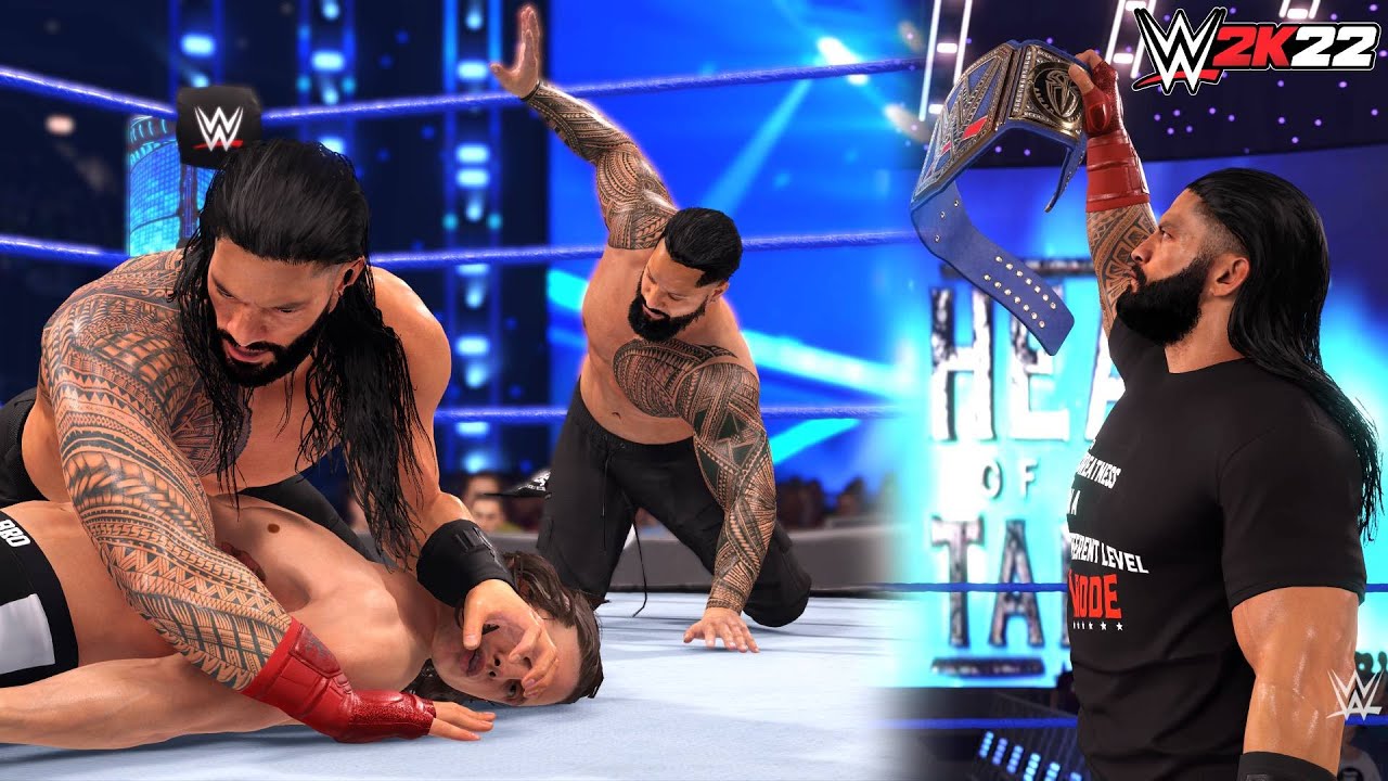 WWE 2K22 Roman Reigns 2022 Mod ft. Special Referee, Trons GFX  & Hidden Title Victory Motion!