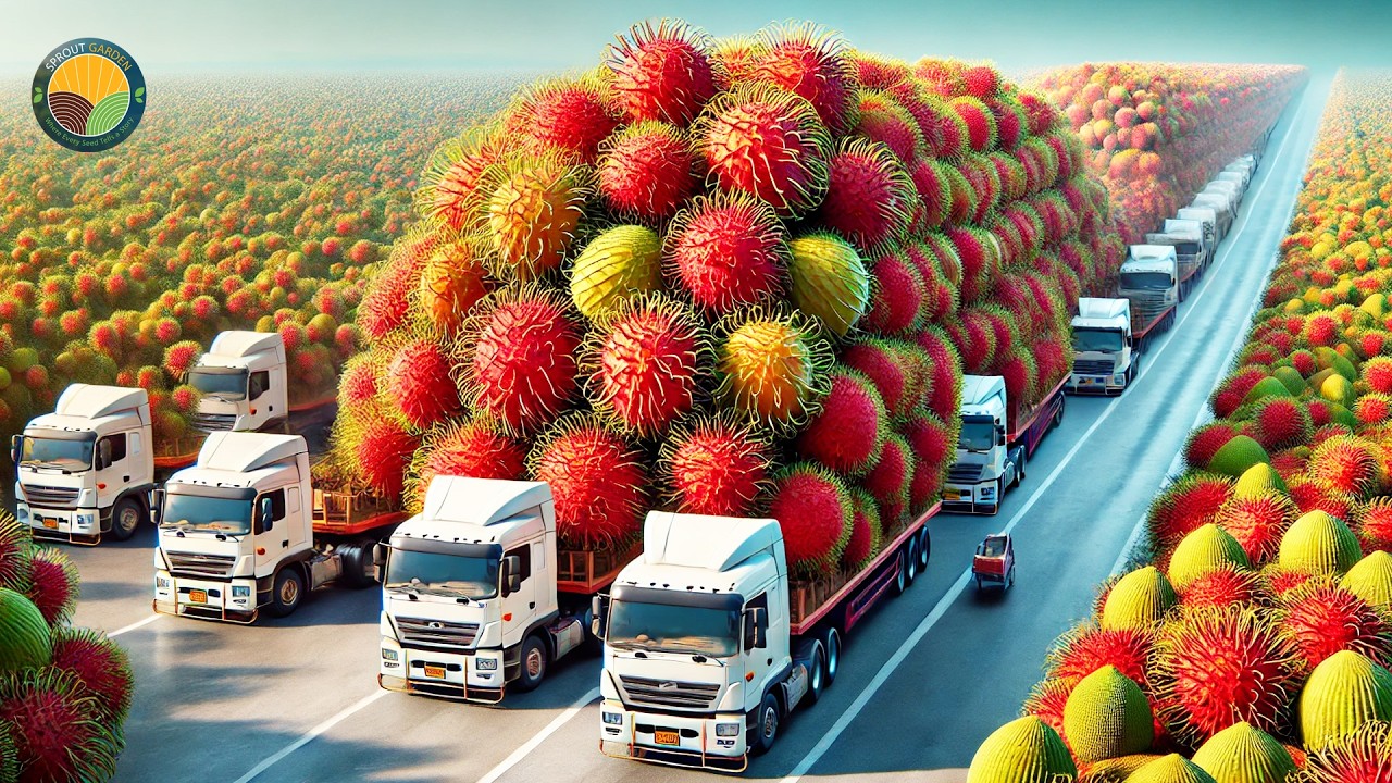 How Thai Farmers Harvest Millions of Rambutan - Rambutan Fruit Farming | Farming Documentary
