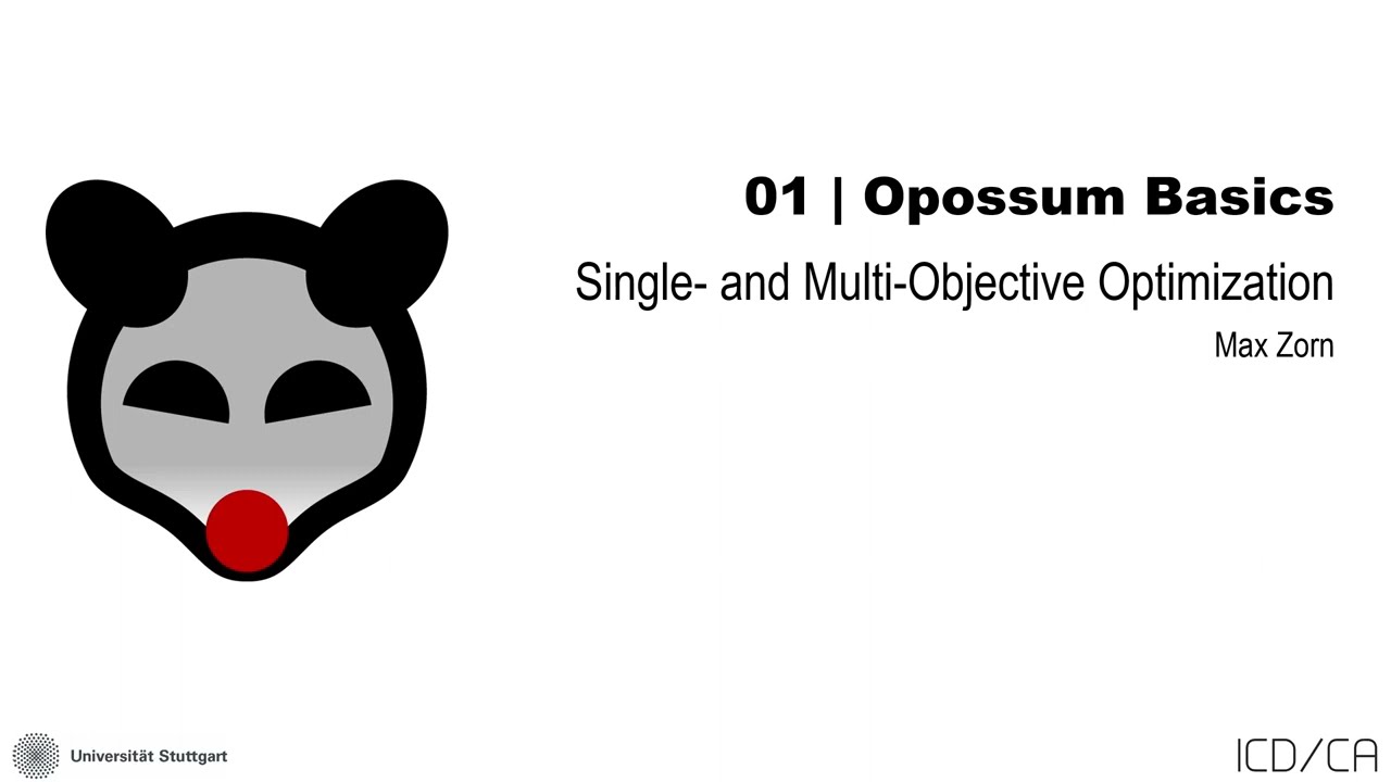 Opossum Tutorial 01: Single- and Multi-Objective Optimization