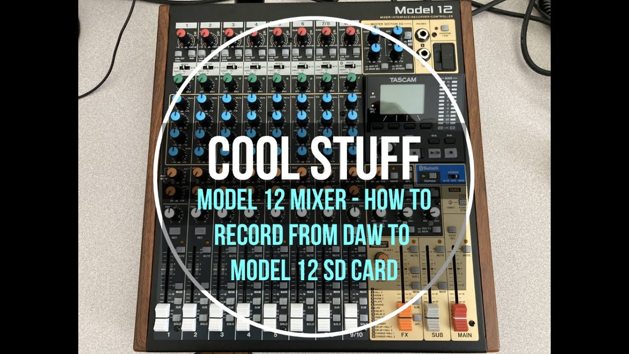 Tascam Model 12 - How to Record from DAW to Model 12 SD Card