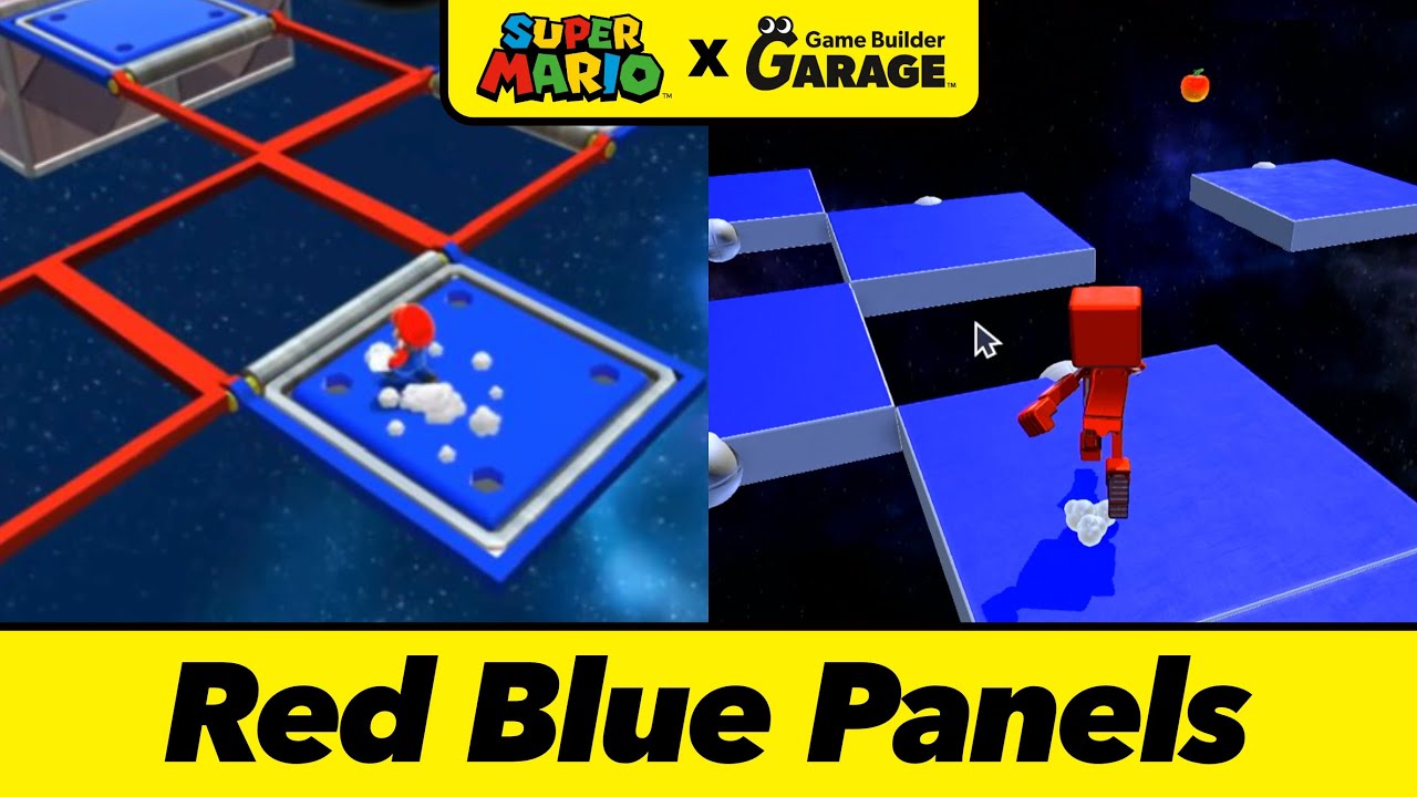 Давайте сделаем красно-синие панели в Game Builder Garage