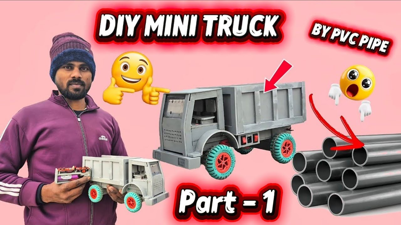 DIY Truck made by PVC pipe Part - 1 | Mini Truck DIY | Mini tractor | Mini trolley #diycrafts #diy