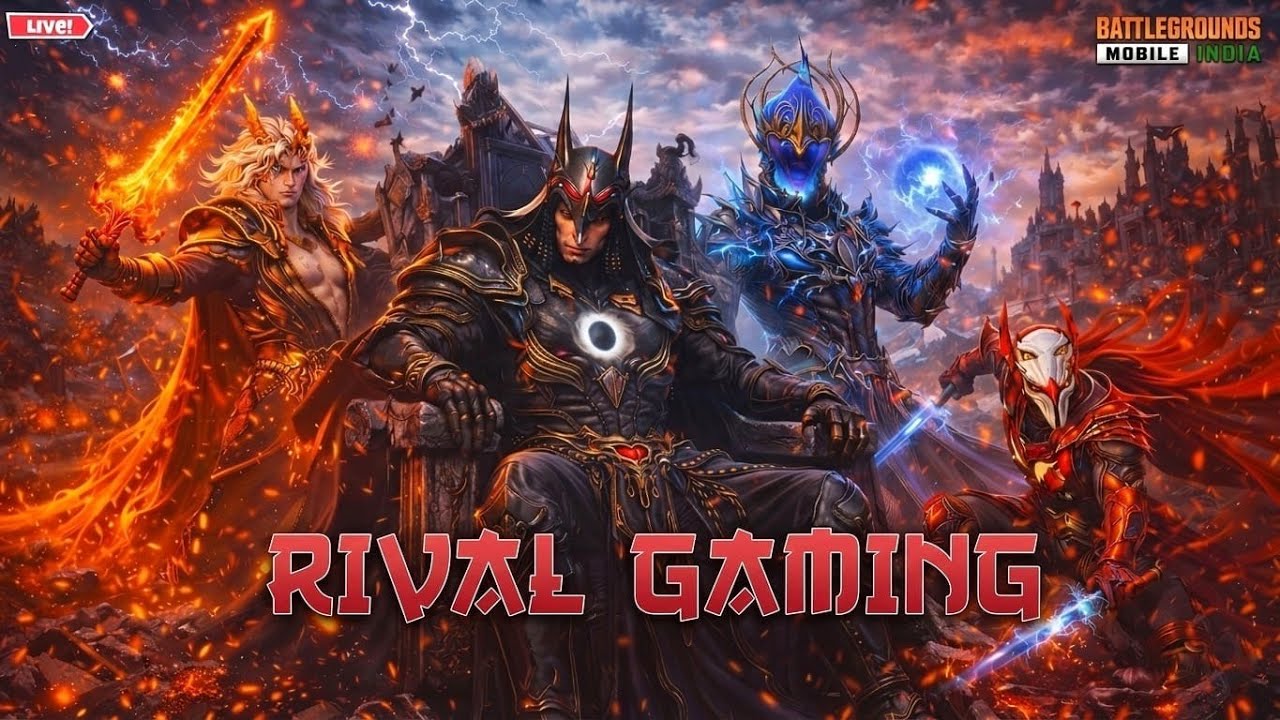 4.3 UPDATE IS HERE 🍗 BGMI Live Push with Intense Fights🔥 RIVAL IS LIVE 😎