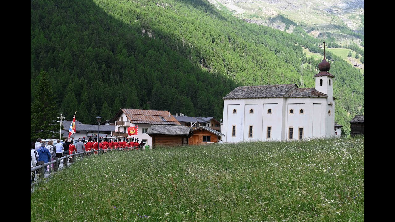 Fronleichnam Prozession in Saas-Grund, 16.06.2022.