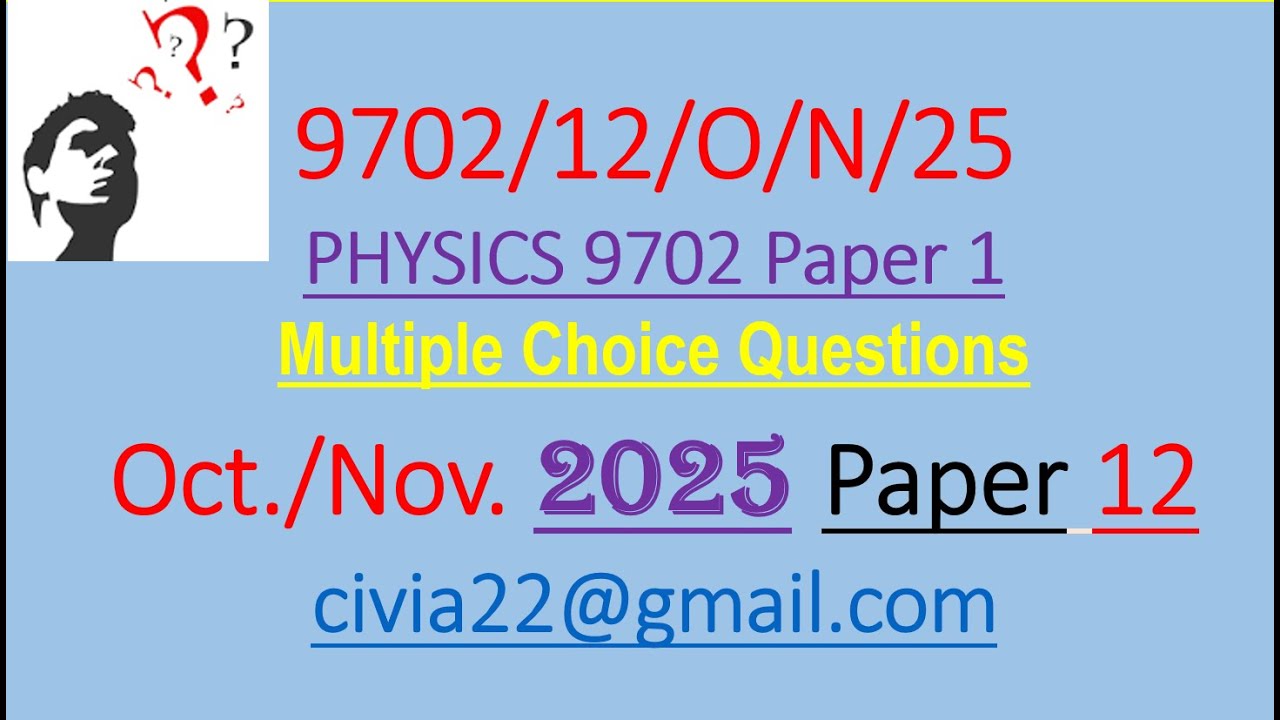 Part 3: October/November 2025 Physics 9702  Paper 12 [Qns 21 to 30] #education ##science #physics