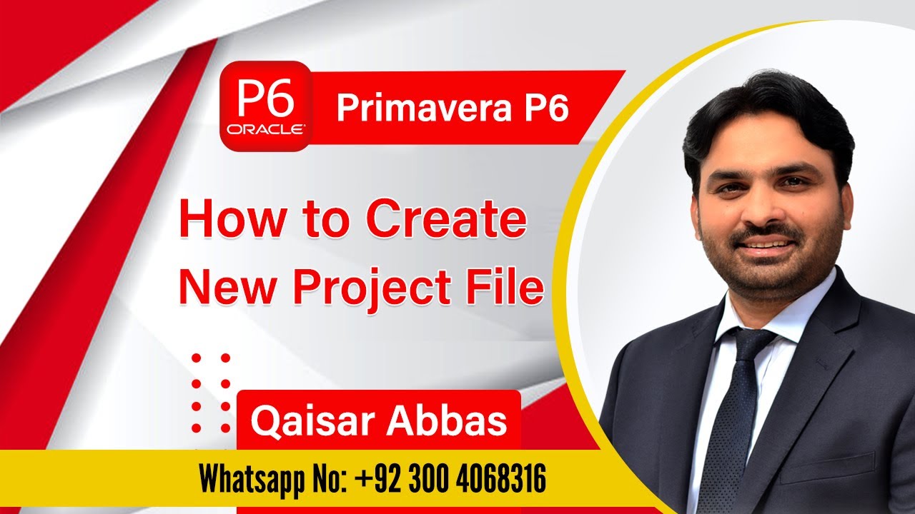 How to create new project file in Primavera P6