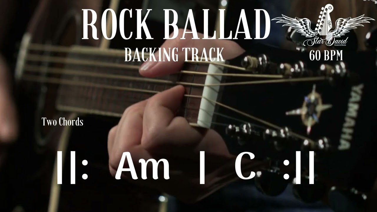 Backing Track Rock Ballad  Two Chords in Am  C