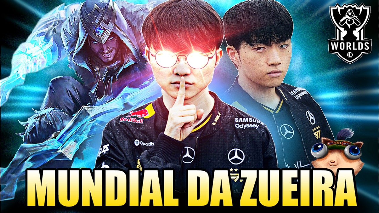 T1 x AL: A PLAY do FAKER que PAROU O MUNDO - MUNDIAL DA ZUEIRA | Worlds 2025