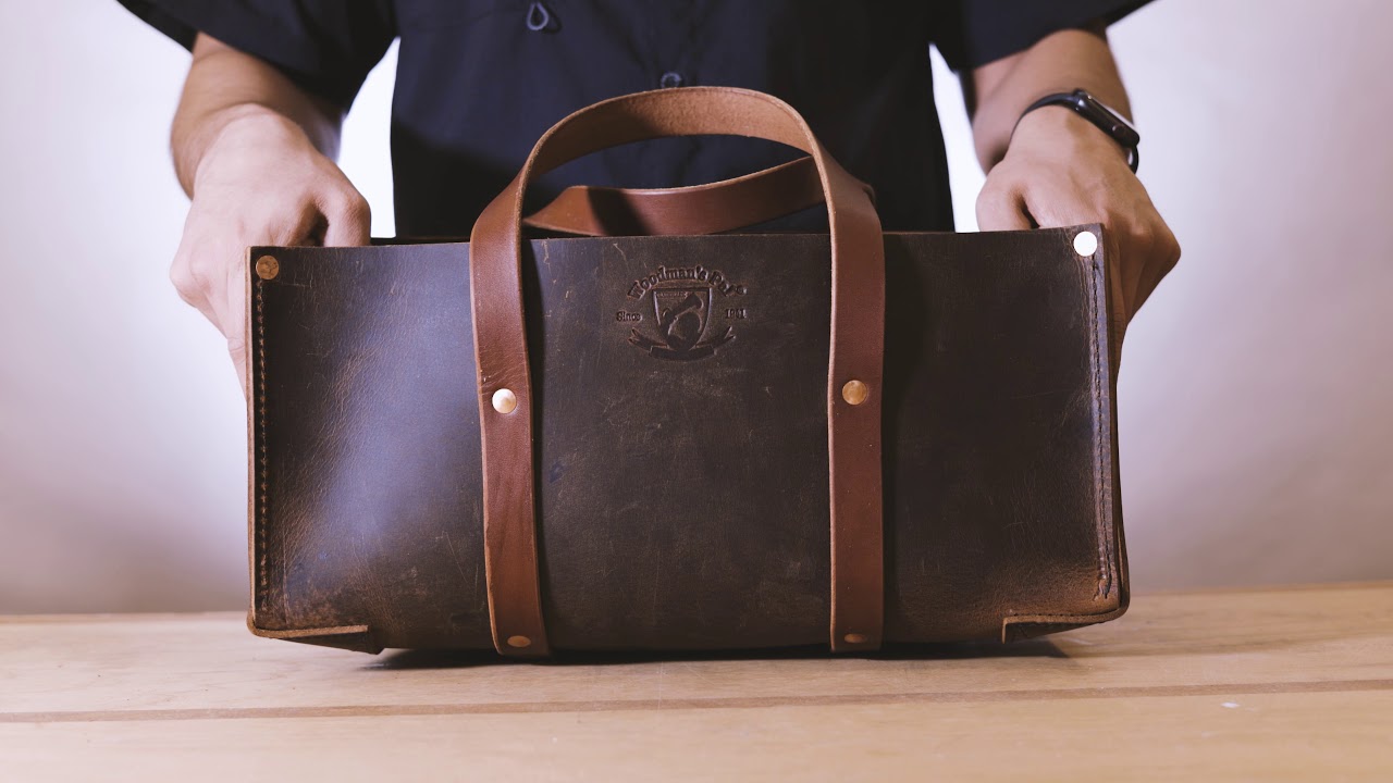 Buffalo Leather Tote Bag by Woodman's Pal. For Home or Work use. Handcrafted Top Quality.