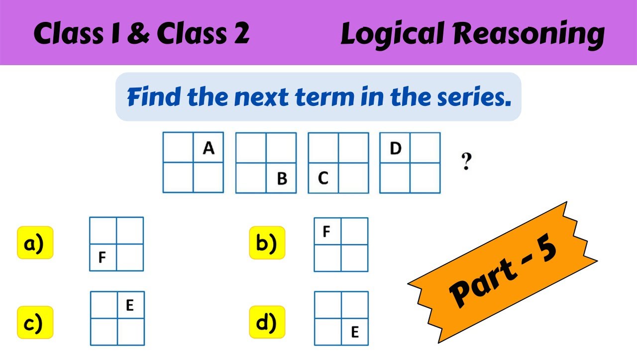 Logical reasoning questions and answers for Class 1 & Class 2 | 1st grade mental math - Part 5