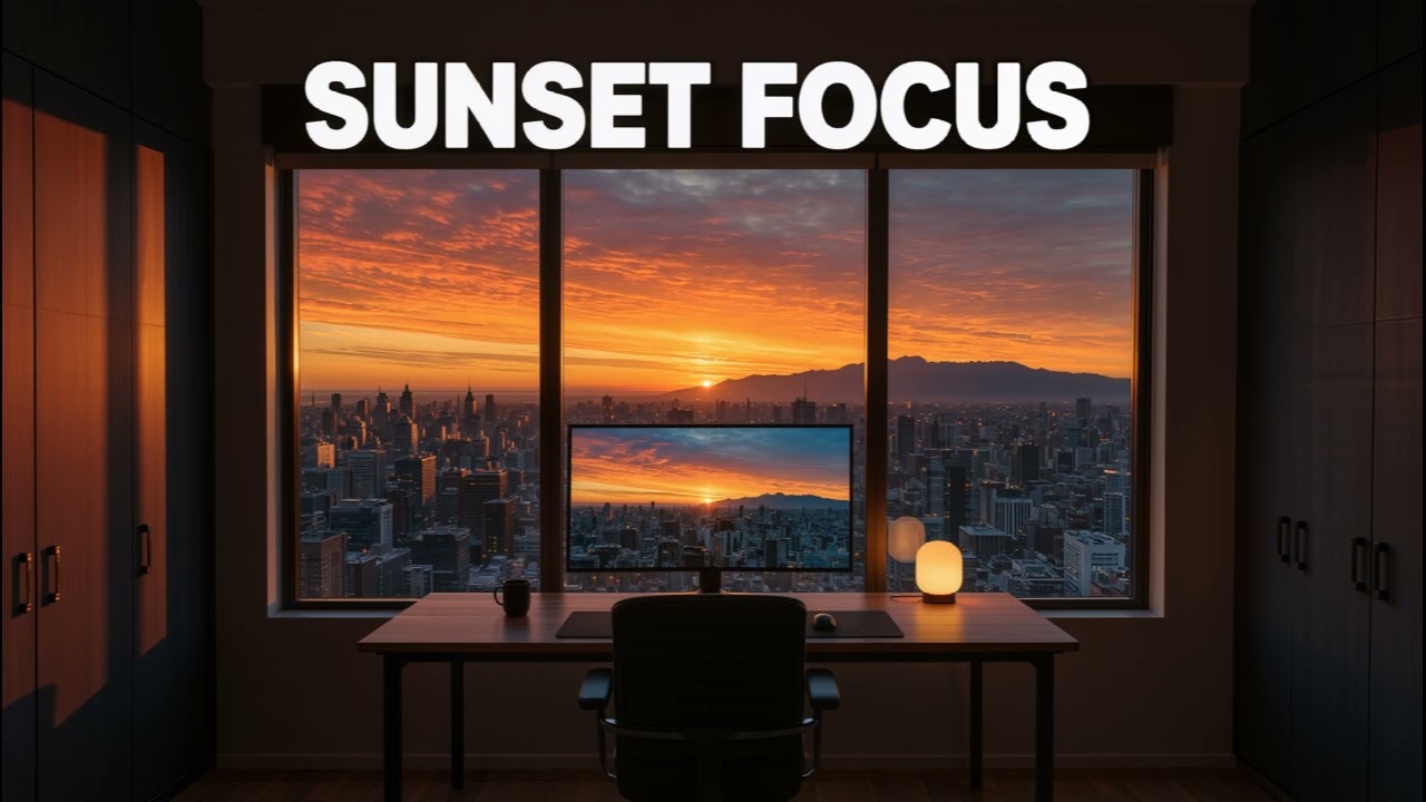 Sunset Focus LoFi 🌇 Deep Work & Calm Productivity After Work