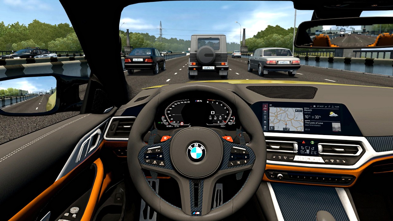 BMW M4 Coupe G82 2021 - City Car Driving [Steering Wheel Game Play]