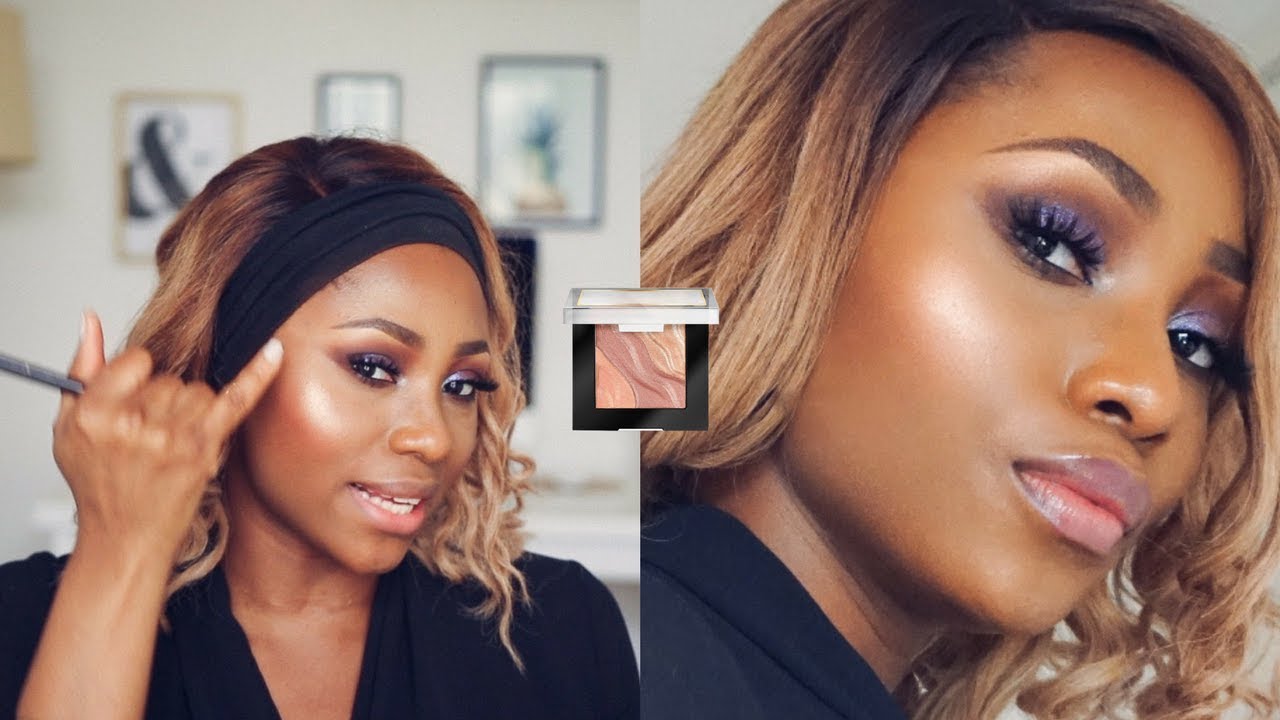 HOW TO MAKE ANY HIGHLIGHTER POP ON DARK SKIN/WOC/ BLACK WOMEN  (BEGINNER FRIENDLY) DIMMA UMEH