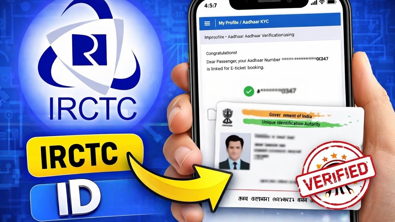 IRCTC ID Se Aadhaar Link Kaise Kare 2026 | IRCTC Aadhaar Verify Step by Step