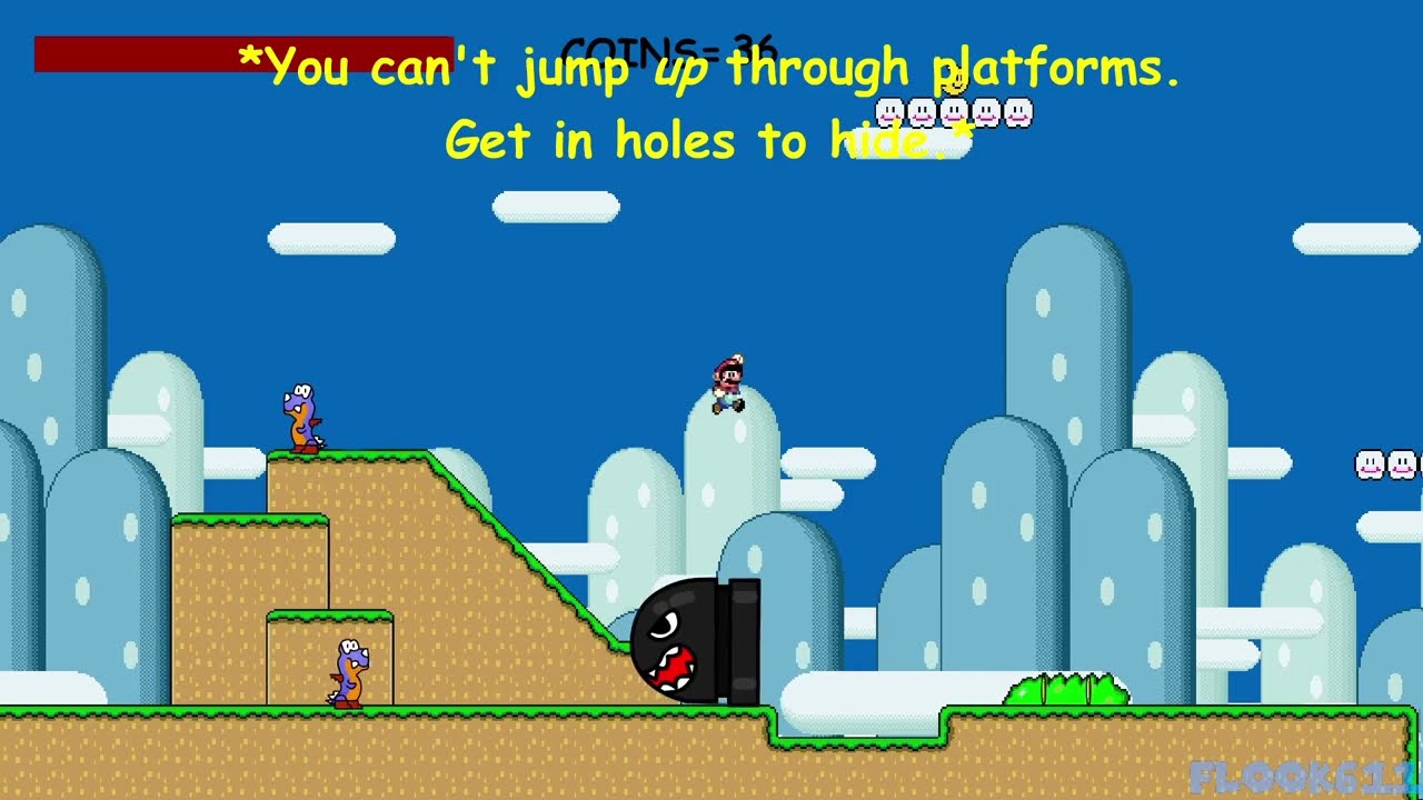 Mario Town 1 & 2 (Mario Flash Game) Gameplay