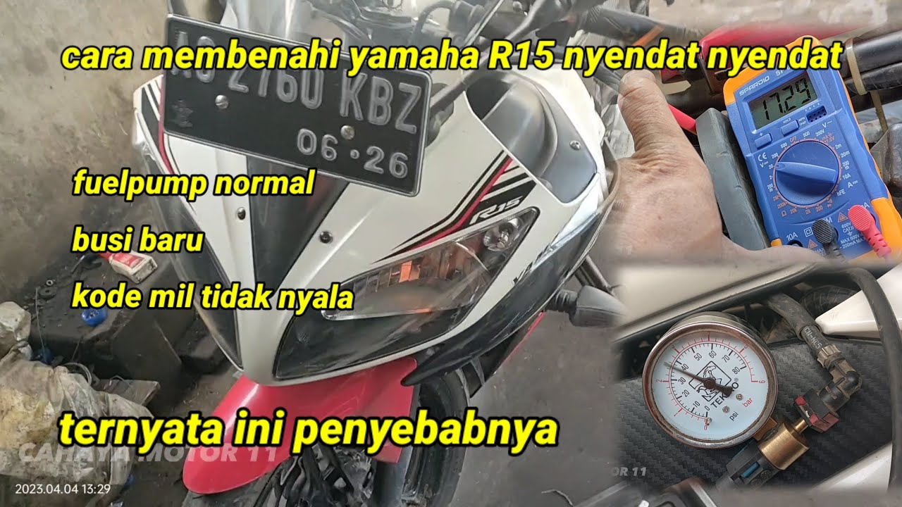 cara membenahi Yamaha R15 gas nyendat nyendat