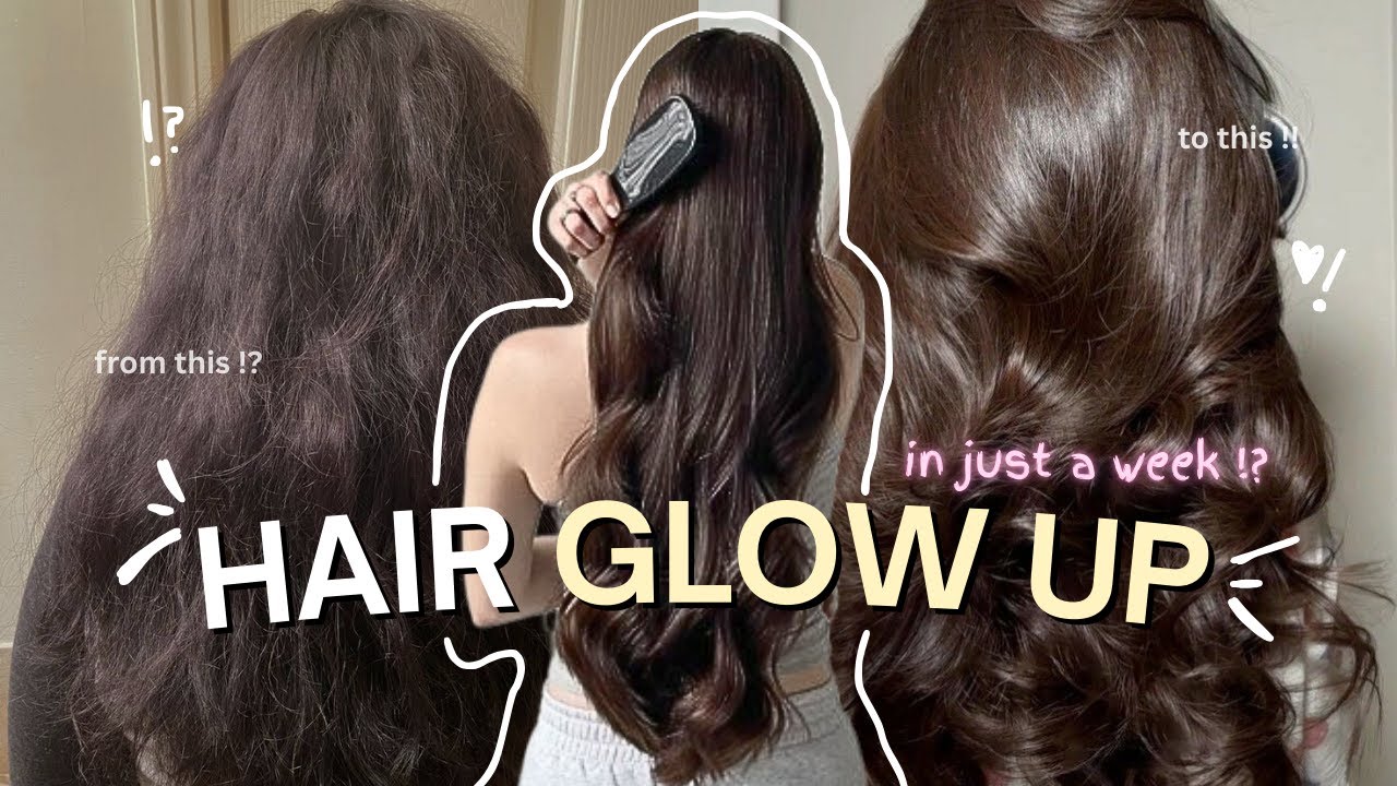 Hair glow up in a WEEK ?! ( no money ) | An ultimate guide to healthy hair !