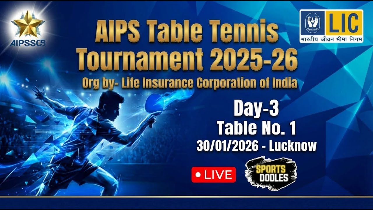 AIPS Table Tennis League 2025&ndash;26 | LIVE Matches | Top PSU Teams Battle | Sports Oodles