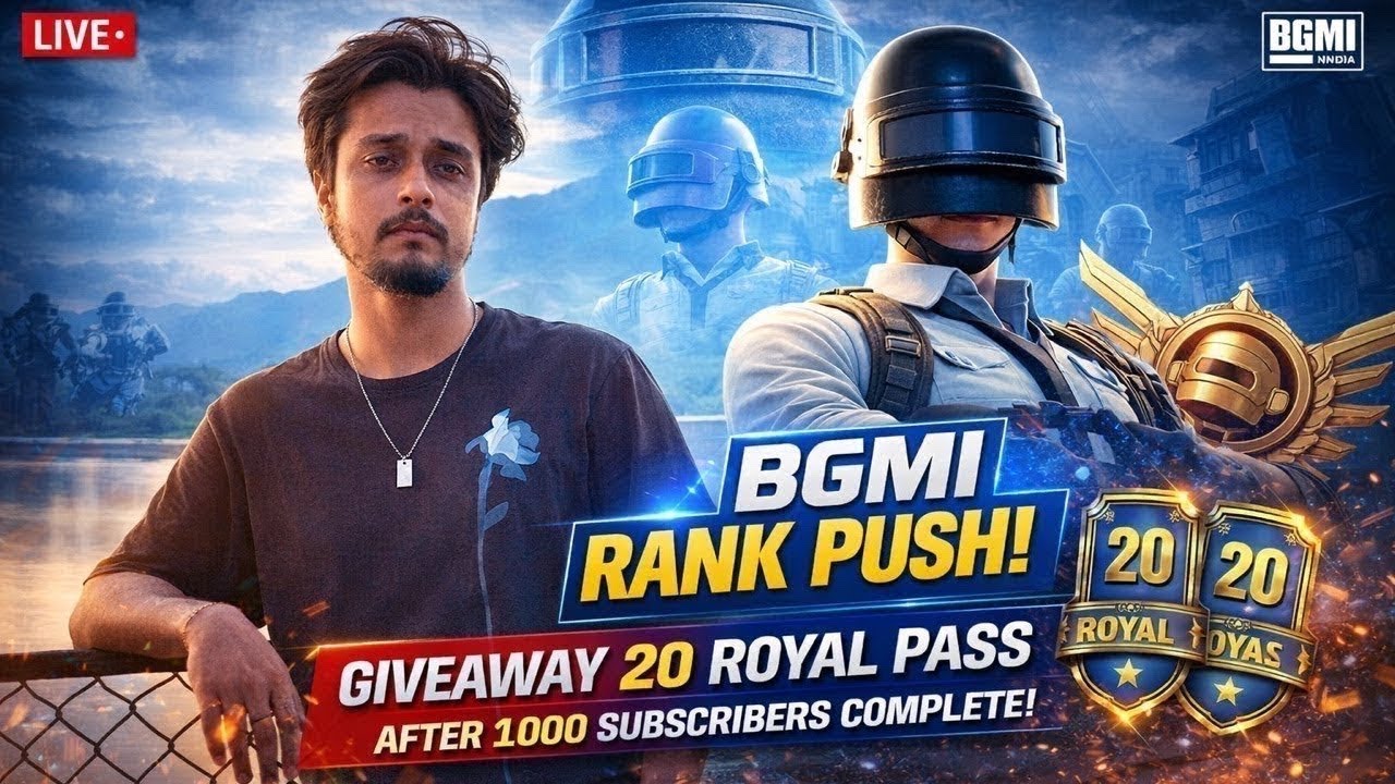 🔴 BGMI [LIVE] ⚡ PURE SKILL & AGGRESSION! [20+ kills] giveaway 20 royal pass after 1000 subscriber