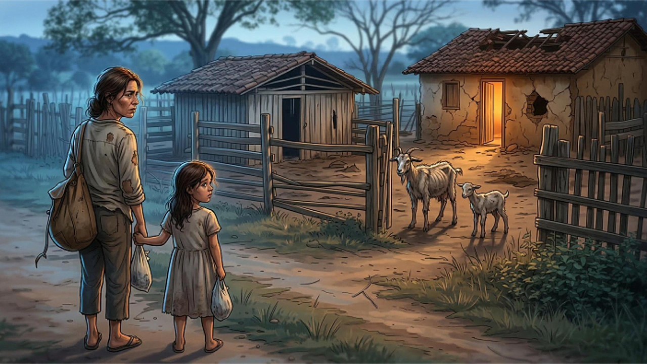 ABANDONADAS SIN RUMBO..Encontraron un Rancho Viejo con Cabras —y esto Cambió sus Vidas para Siempre.