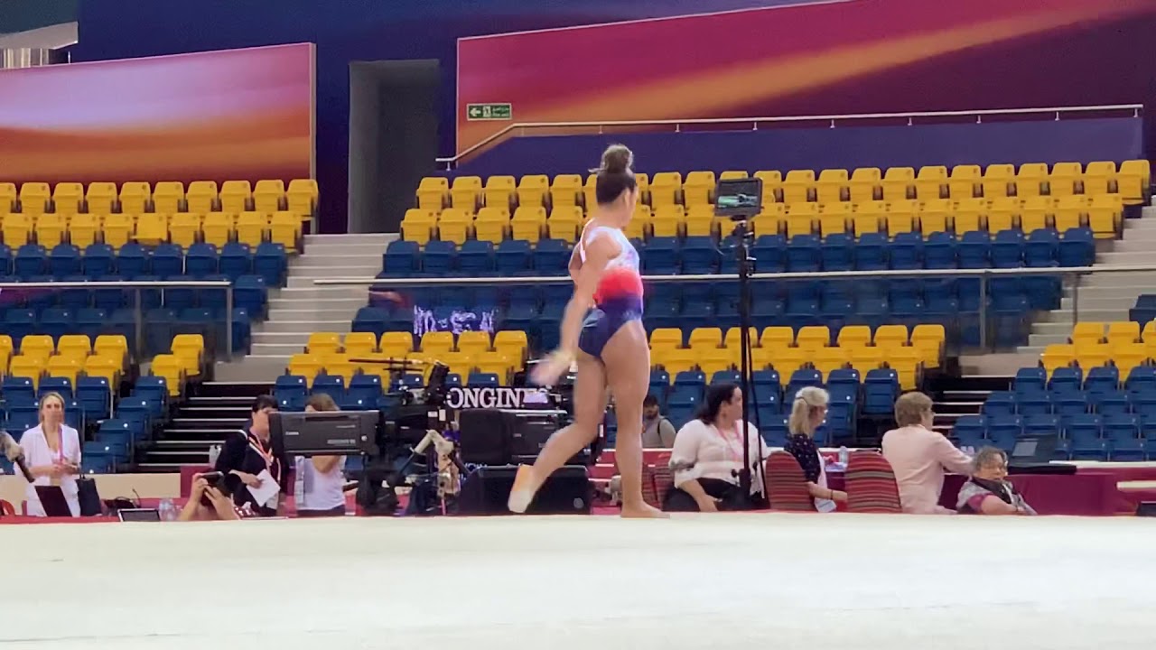 Melanie De jesus Dos Santos - floor - podium training DOHA