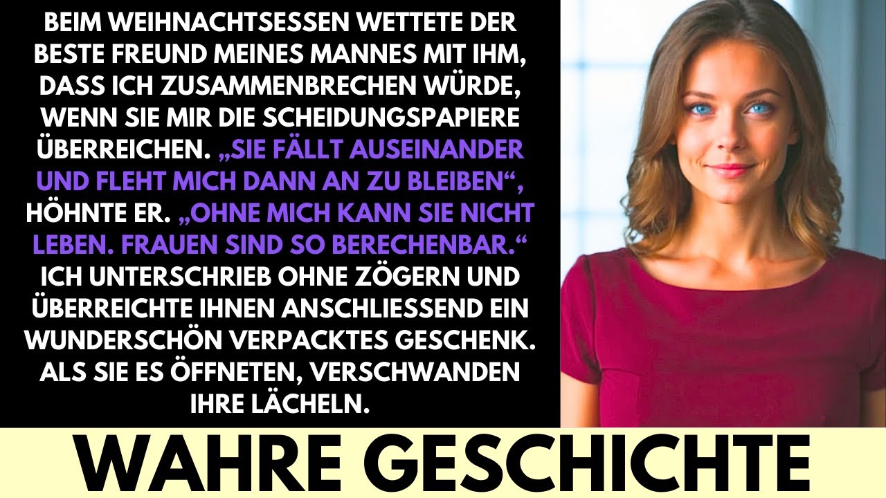 Mein Mann Reichte Beim Weihnachtsessen Die Scheidung Ein—Doch Mein Geschenk Löschte Sein Lächeln