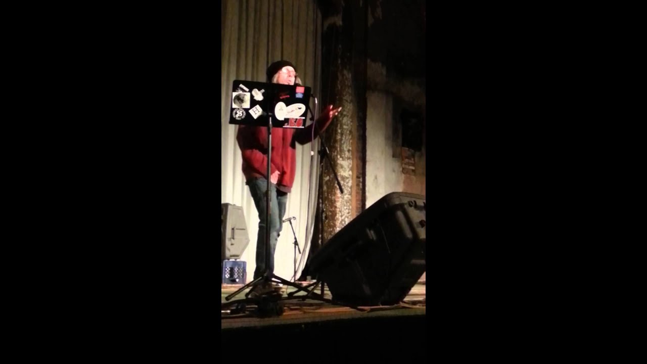 Writer Mark Flanigan reading "The Bell Ringer's Song" at Live at The Garden 5.