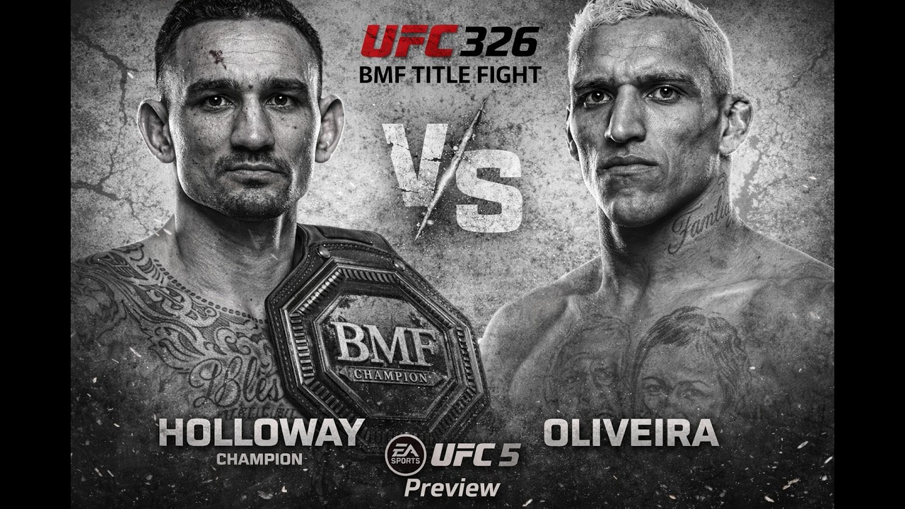 [UFC 326] 할로웨이 vs 올리베이라 2 | 5라운드 풀경기 BMF 타이틀전 승부예측 (UFC 5 AI vs AI)