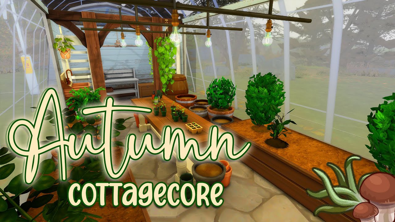 Autumn Cottagecore #4 GREENHOUSE🍂Sims 4 Cottage Living during Fall🍂 LIVESTREAM