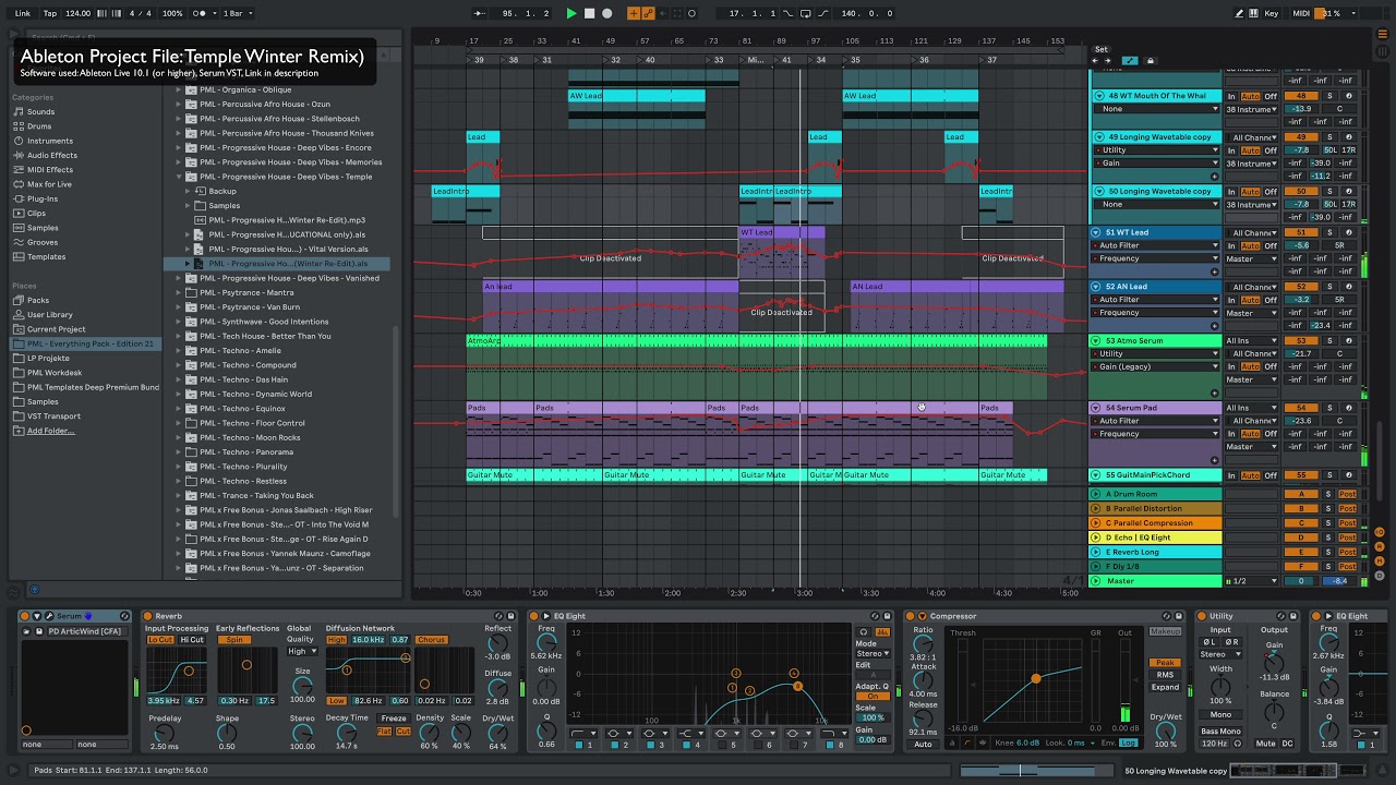 Progressive House Track - Temple | Ableton Project File, Template, Download available