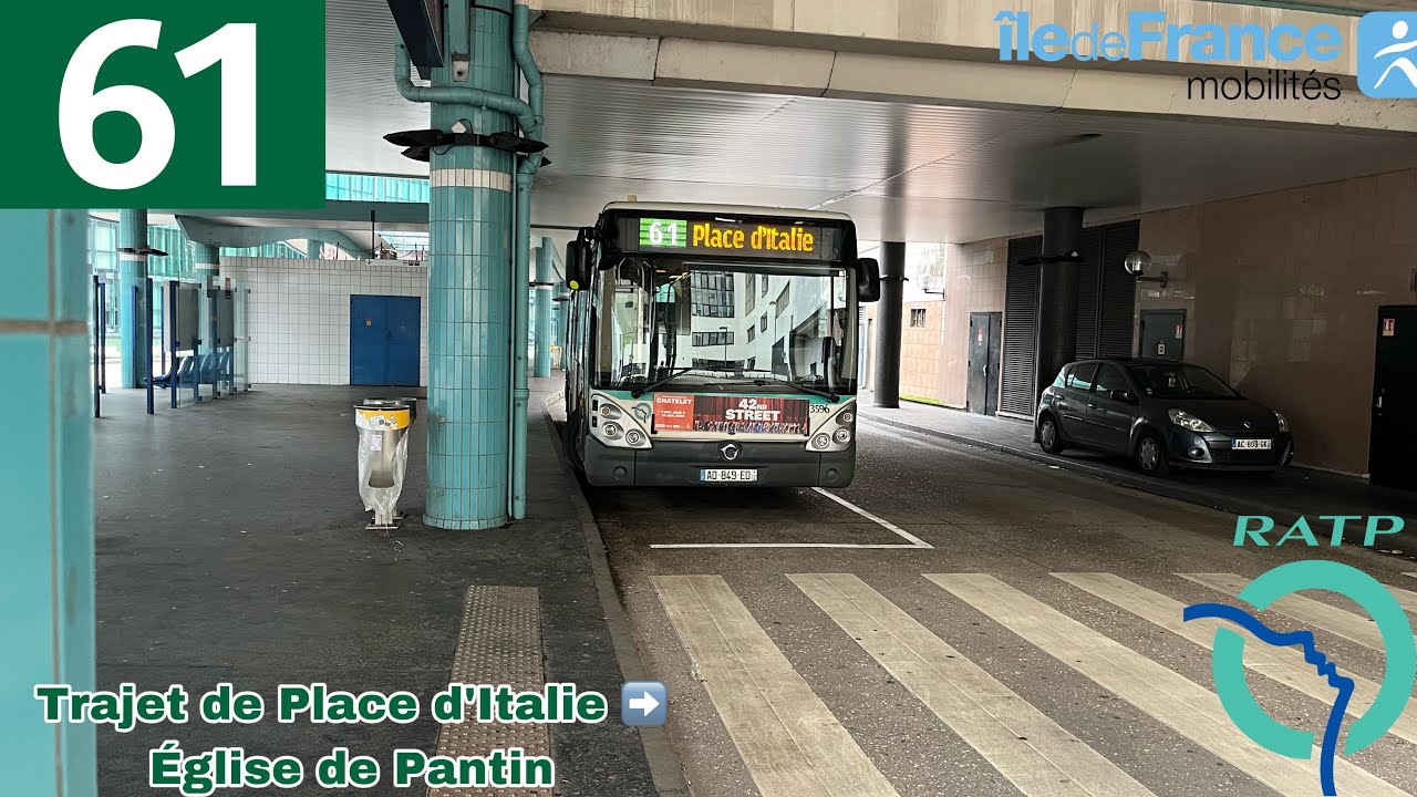 🚍BUS 61 (RATP) : Trajet à bord d’un Citelis Line SPEC N°3596. (Toute la ligne en trajet complet)