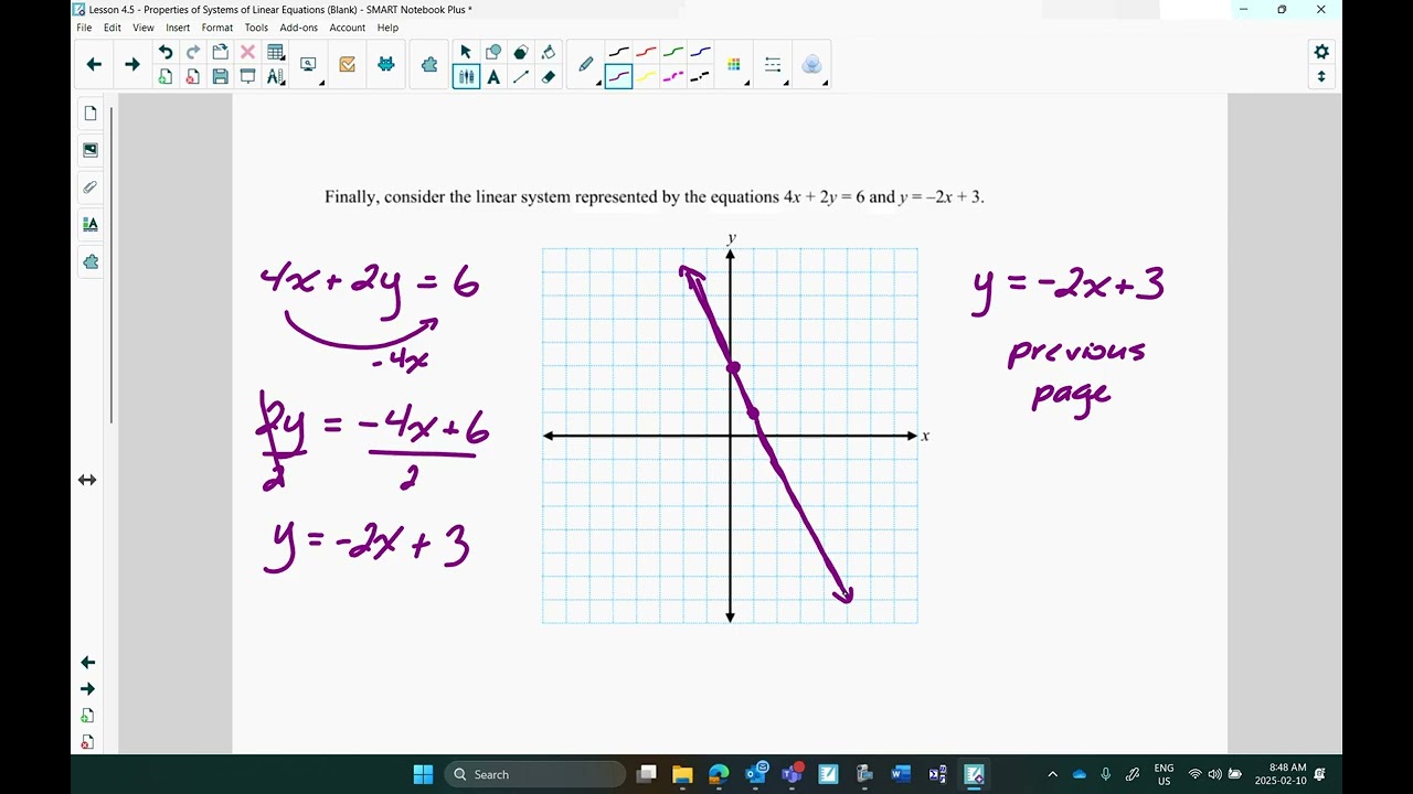 Lesson 4.5: Properties of Systems of Linear Equations (Video Lesson)