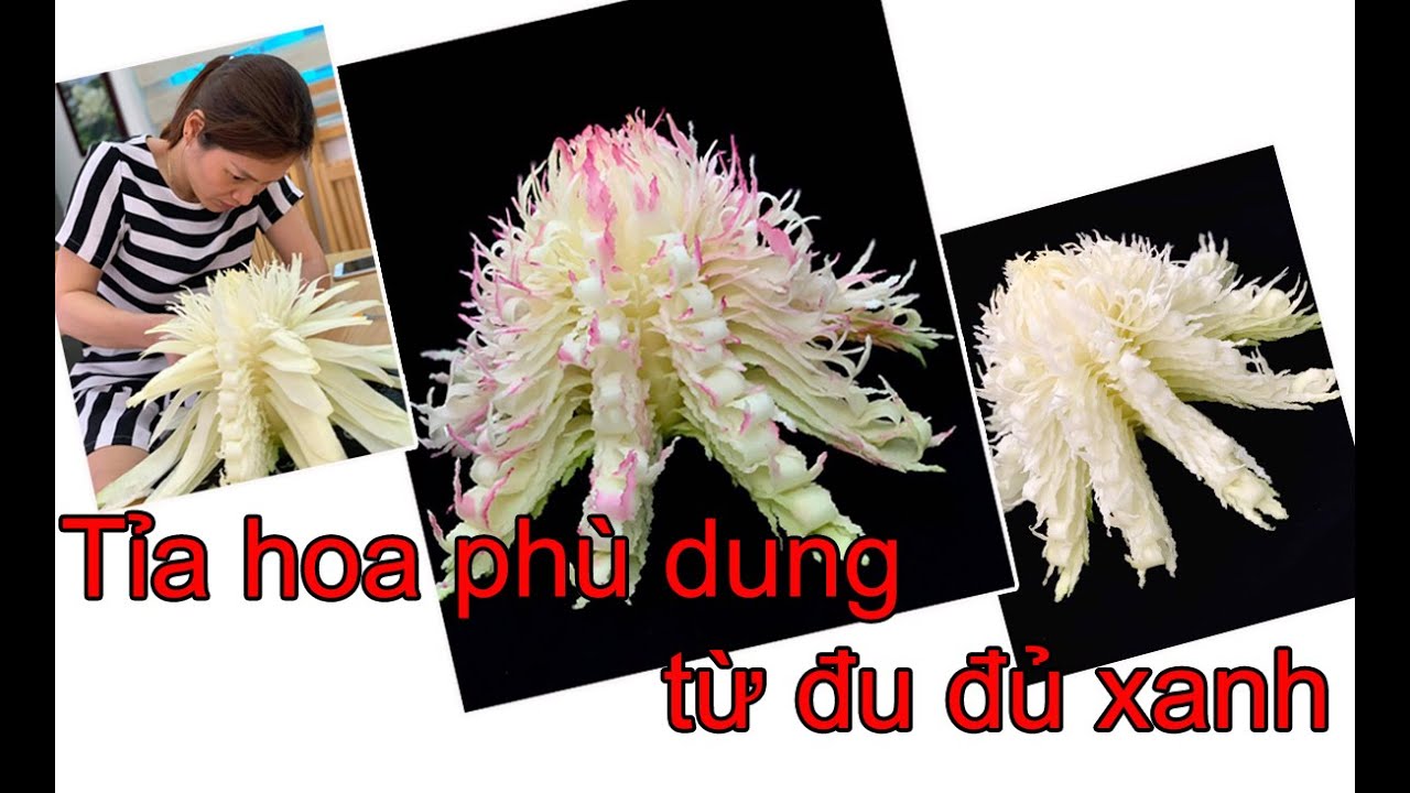 TỈA HOA PHÙ DUNG. Hướng dẫn tỉa hoa phù dung từ đu đủ /Papaya carving / Mai huyen carving 0977138662